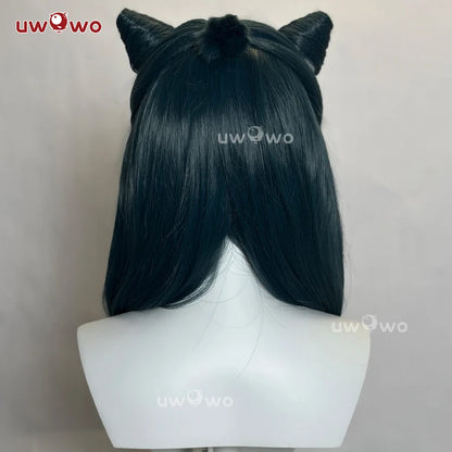 UWOWO Maomao Wig Anime The Apothecaryy Diaries Maomao Frog Green Hanfu Style Hunt Cosplay Wig Long Dark Green Wig New suit