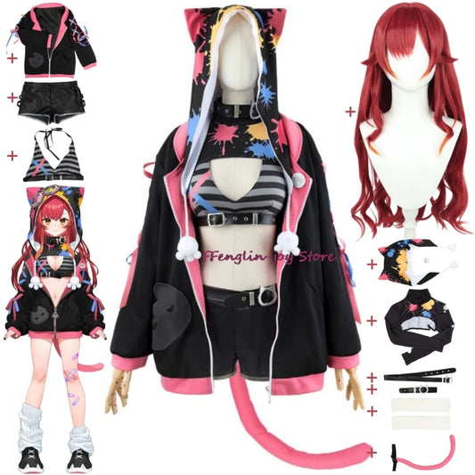 Virtual ESports Project VSPO Nekota Tsuna Cosplay Costume Set Polyester