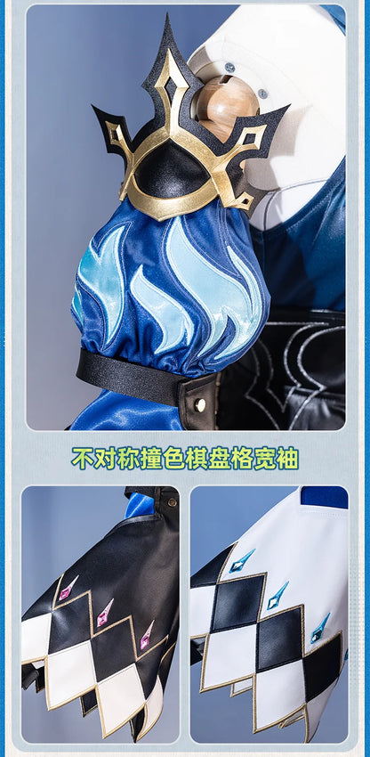 Honkai Star Rail Cerydra Cosplay Costume Wig Dress Uniform Luminous Crown Metal Props Halloween Party for Women Girls Cos iCoser