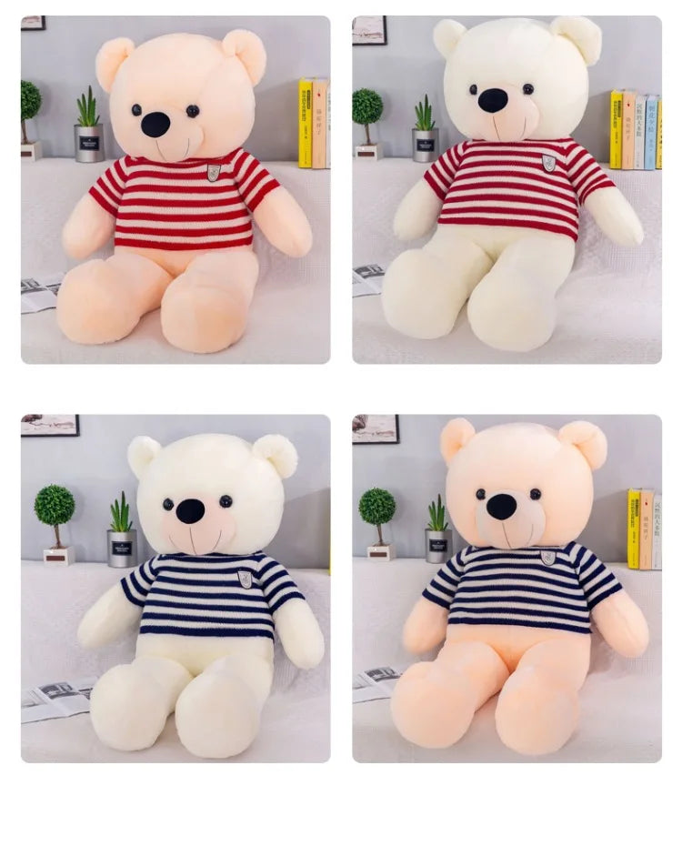 160Cm Big sweater bow tie Plush Toy Teddy Bear Giant Stuffed Animals Birthday Anniversary Gift Soft Sleeping Pillow Grilfriend