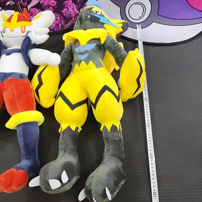 70cm Pokemon Lucario Large Plush Toys Greninja Zeraora Cinderace Glaceon Stuffed Giant Pokémon Eevee Anime Kids Christmas Gift