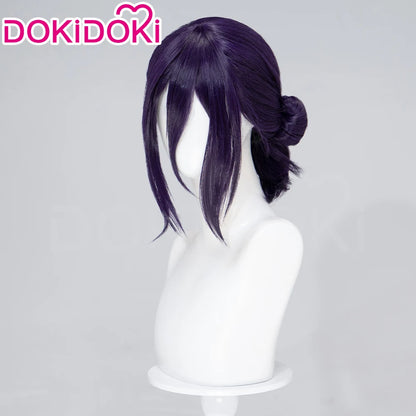IN STOCK Makimaa Denjii Rezee Wig Anime Cosplay Dokidoki Women 35cm Purple Hair Rezee Cosplay Choker Demon Free Wig Cap
