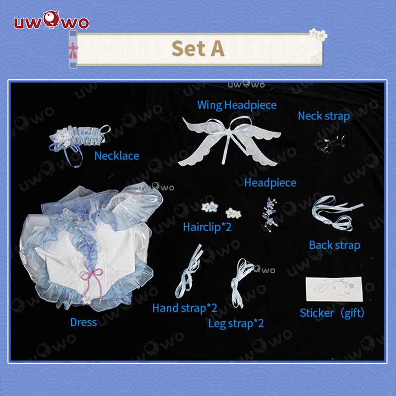 PRE SALE UWOWO Ayaka Cosplay Game Genshin Impact Fanart Ayaka Frost Waltz Cosplay Costume Halloween Costume