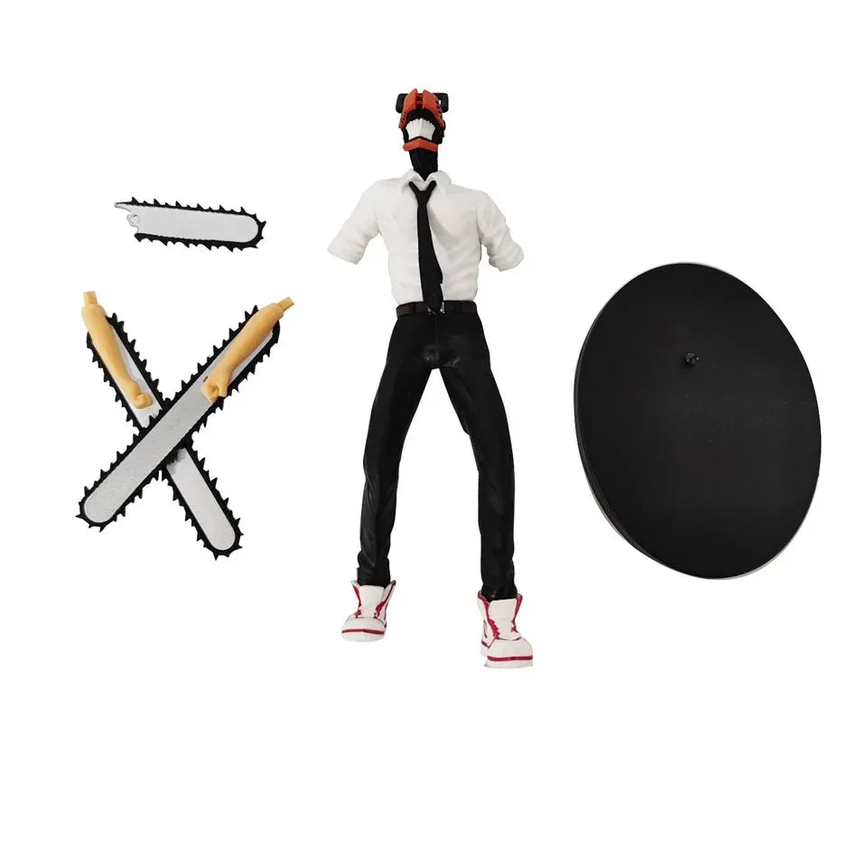 Viral Chainsaw Man Denji Collectible Figure - Car & Room Dual-Use Decoration, Poseable Doll, Christmas & New Year Holiday