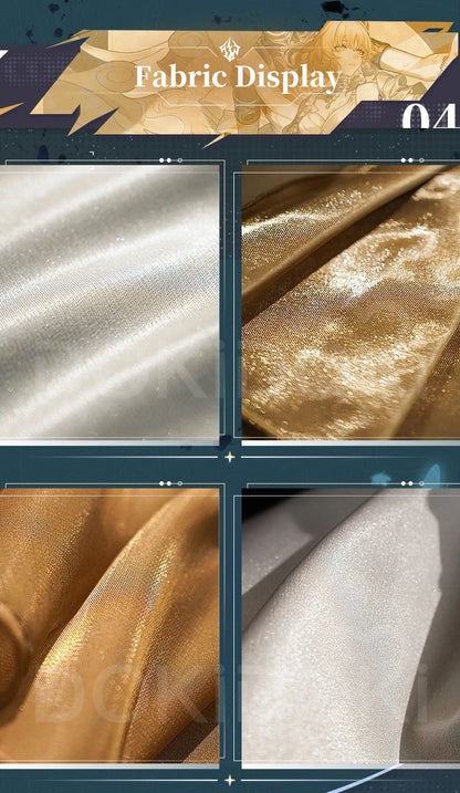 IN STOCK Aglaea Cosplay Costume Game Honkai: Star Rail DokiDoki-SR HSR Women Golden Gorgeous Dress Aglaea Halloween Wig