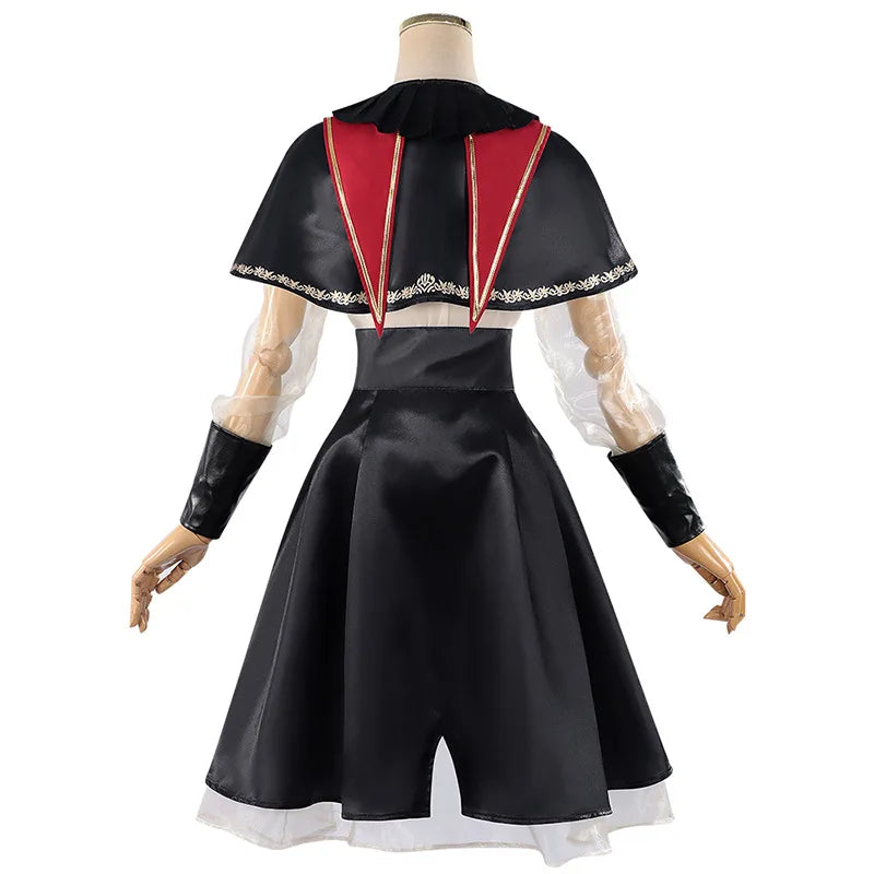 BanG Dream Wakaba Mutsumi Cosplay Costume Wig Red Dress Mortis Uniform Ave Mujica Mask Hat Earrings Halloween Party Women Props