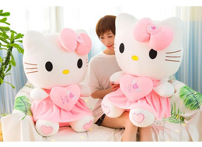 25-55cm Aoger Cute Hello Kitty Plush Stuffed Toys Cartoon Plushie Doll Soft Stuffed Pillow Toys For Children Birthday Xmas Gifts