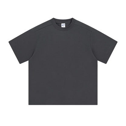 ZODF Trendy 2025 Men 275gsm Cotton T-Shirts Unisex Summer Patchwork Solid O Neck T Shirt Brand Tees HY1045