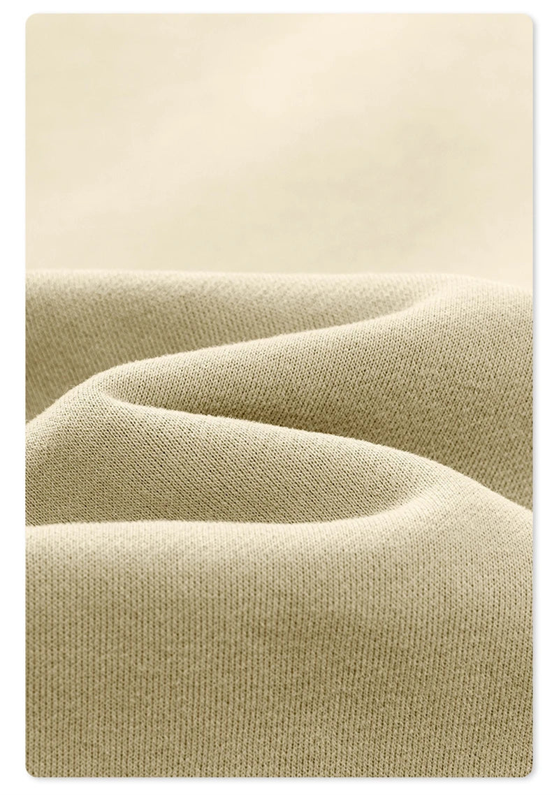 ZODF 2024 Winter Men 345gsm Fleece Sweatshirts Unisex Women Casual Loose Warm Solid O-Neck Pullovers Streetwears HY0865