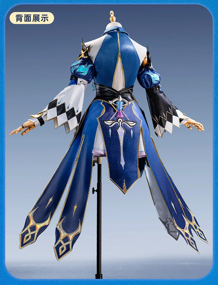 Honkai Star Rail Cerydra Cosplay Costume Wig Dress Uniform Luminous Crown Metal Props Halloween Party for Women Girls Cos iCoser