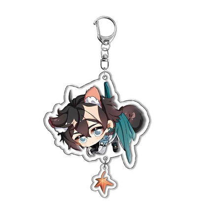 Honkai Star Rail Keychain Himeko March 7th Sampo Koski Blade Cosplay Dan Heng Silver Wolf Key Chain Astral Express Jing Yuan Boy