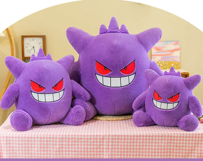 Large size Gengar Plush Toy Pokemon Doll Cute Stuffed Animal Kids Birthday Christmas Gift for Children Plushie Doll Fantasy Pet
