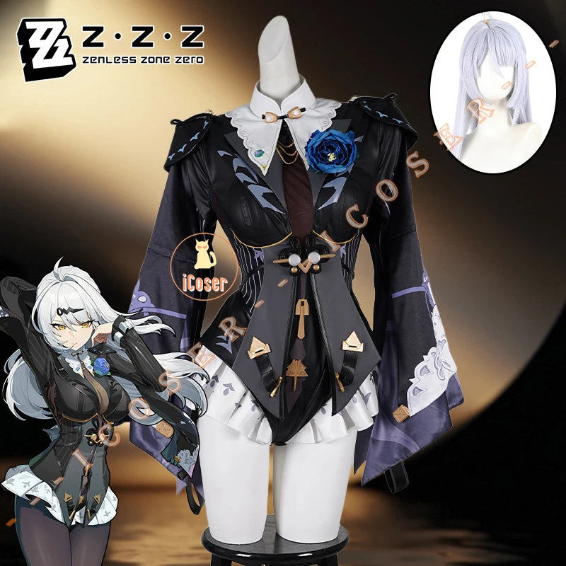 Zenless Zone Zero Yixuan Cosplay Costume Wig Trails of Ink Uniform New Skin Yunkui Summit Halloween Party for Women Girls iCoser