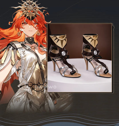 UWOWO Augusta Shoes Game Wuthering Waves WuWa Shoes Augusta  Cosplay Shoes 35-42 Halloween Shoes