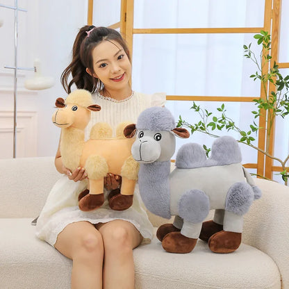 35/55cm Cute Cartoon Camel Plushies Doll Soft Stuffed Animals Plush Toys Home Decor Girls Sleeping Hug Pillow for Kids Xmas Gift