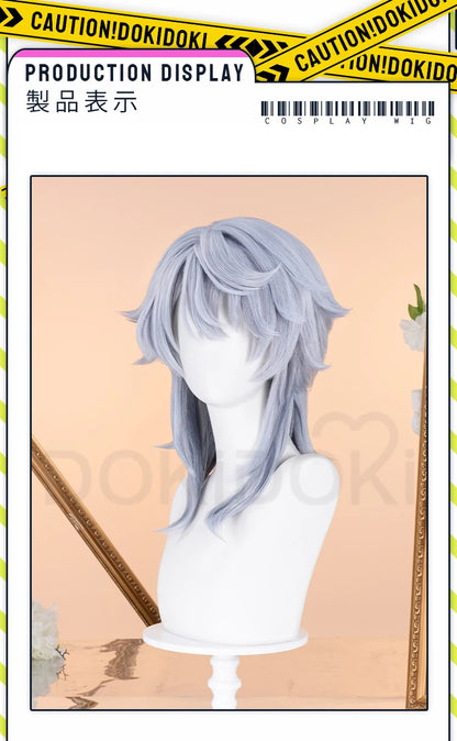 IN STOCK Sunday Cosplay Wig Game Honkai:Star Rail DokiDoki Men 48cm Layered Gradient Wig Sunday Wings Headwear Ear Clip Free Cap