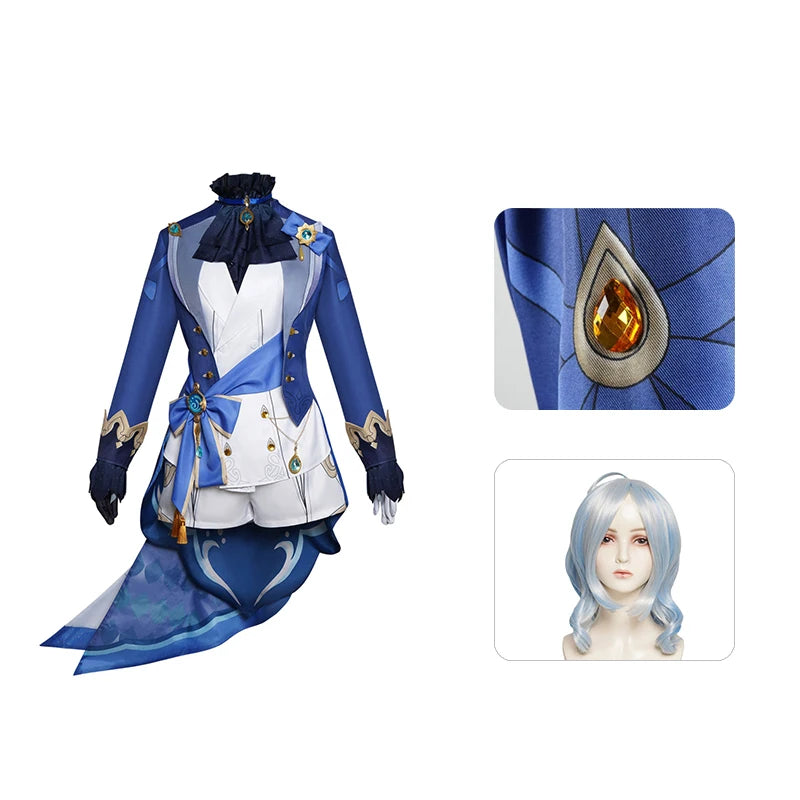 Genshin Impact Furina Cosplay Costume Set Polyester