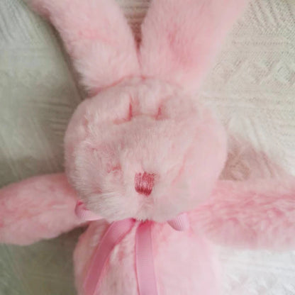 Hand Made Cute Stuffed Animal Pink Easter Bunny Plush Toy Soft Rabbit Plushie Dolls Gift For Girls Girlfriend