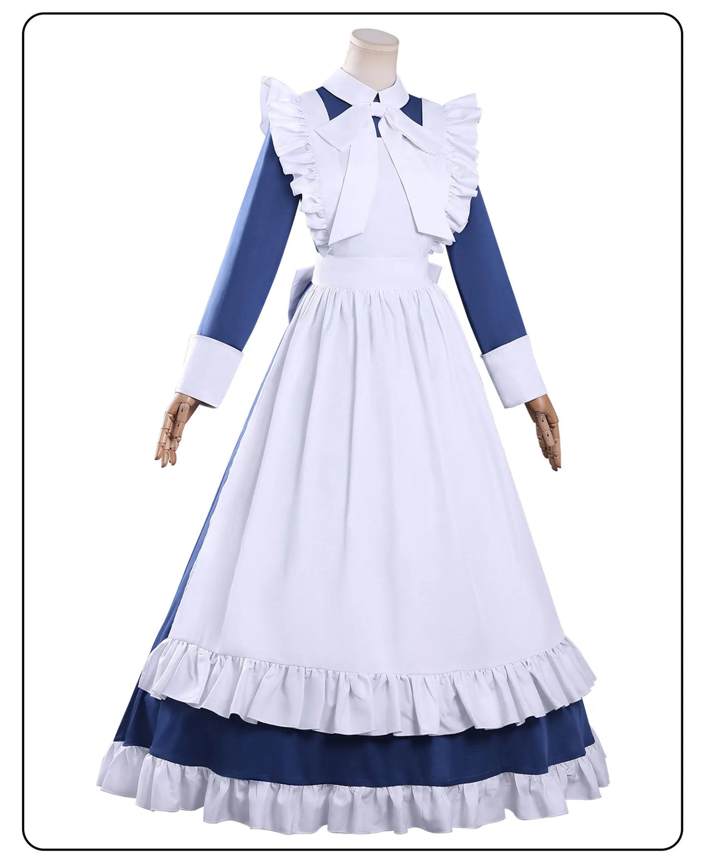 Anime Mechanical Marie Cosplay Costume Dress Maid Outfit Apron Headband Halloween Party for Women Girls Carnival Role Play Props