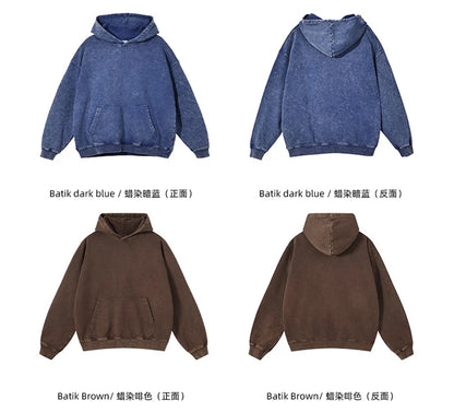 ZODF Autumn Winter Men 420gsm Heavyweight Washed Cotton Hoodie Streetwear Sweatshirt HY0307