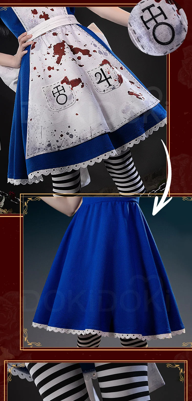 IN STOCK Alice Cosplay Costume Game Alice Madness Returns【S-3XL】DokiDoki-SR Women Halloween Dress Plus Size