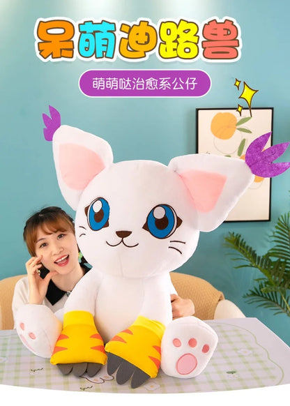 New Digimon Adventure Plush Toys Tailmon Action Figure Cartoon Stuffed Sitting Position Doll Soft Pillow Room Decor Toys Gifts
