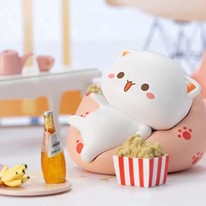 Peach Cat V2 Blind Box Cartoon Anime Figure Doll Trendy Toy Cute Pvc Desktop Room Ornament Decoration Collect Gift Mystery Box