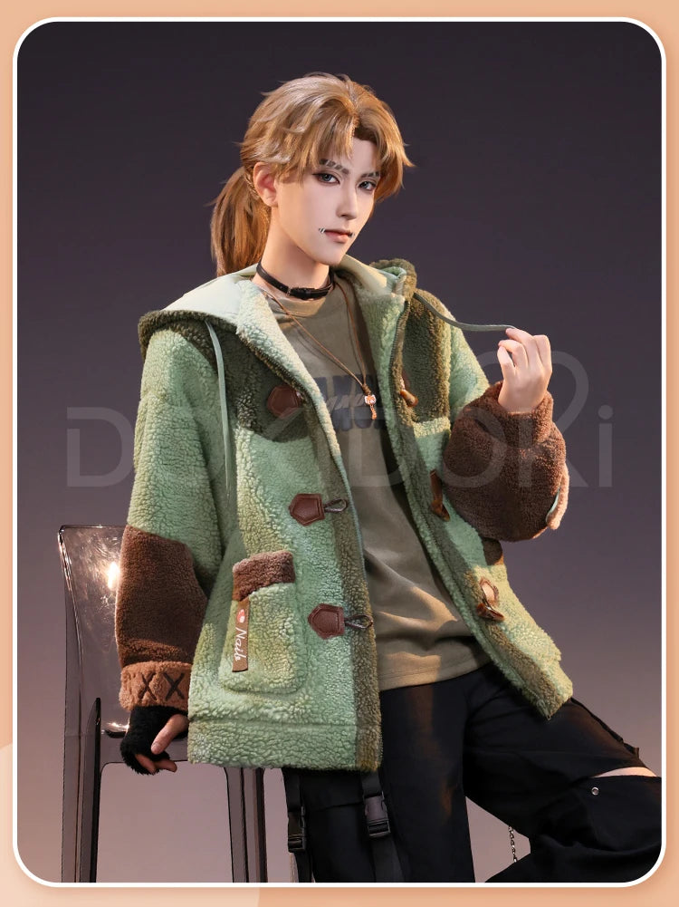 Naib Subedar Eli Clark Cosplay Costume Game Identity V DokiDoki-SR Men Daily Plush Warm Coat Naib Subedar Halloween Cosplay