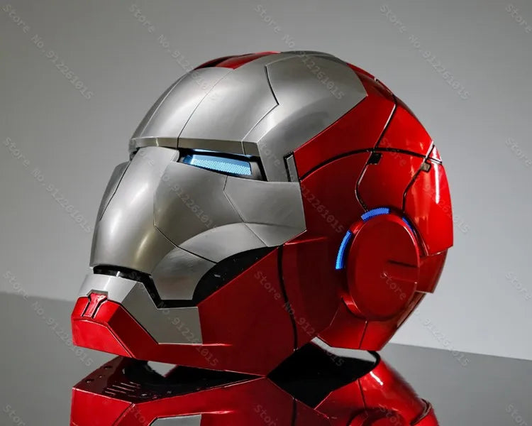 NEW Iron Man Helmet Mk5 Electric Voice Activated Control Wearable Mask 1:1 Automatic Opening Closing Model Figure Adult Toy Gift