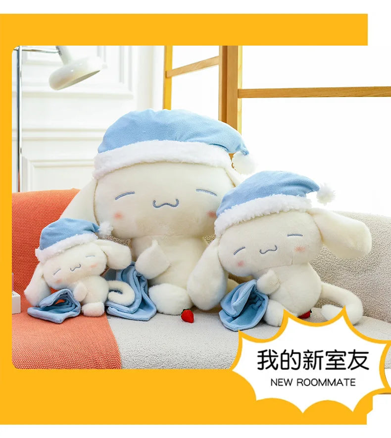 50CM Sanrio Sleeping Cartoon Anime Cinnamoroll Plushies Stuffed Animal Home Decoration Peluche Sleeping Pillow Holiday Gifts