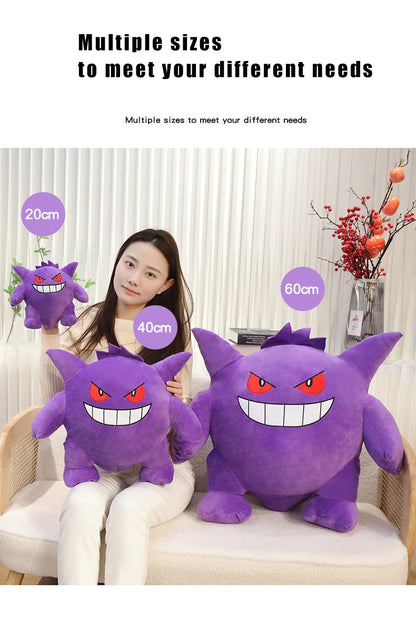 20/40/60cm Gengar Pokemon Anime Plush Toys TAKARA TOMY Cartoon Doll Soft Pokémon Plushie Pillow Stuffed Gift for Children Kawaii