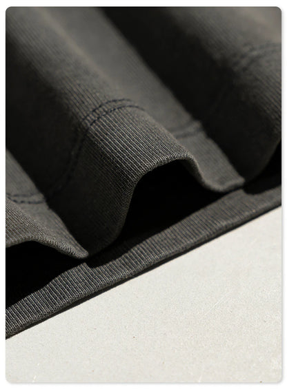 ZODF New Men High Street Washed T-Shirts Unisex Loose Tree Printing 285gsm Cotton O Neck T Shirt For Summer HY0512