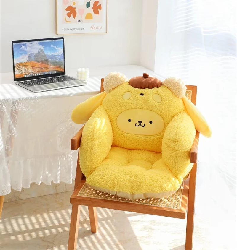Comfortable Kuromi My Melody Seat Cushion Warm Buttocks Soft Stuffed Anime Cinnamoroll Back Sitting Cushion Chair Non-slip