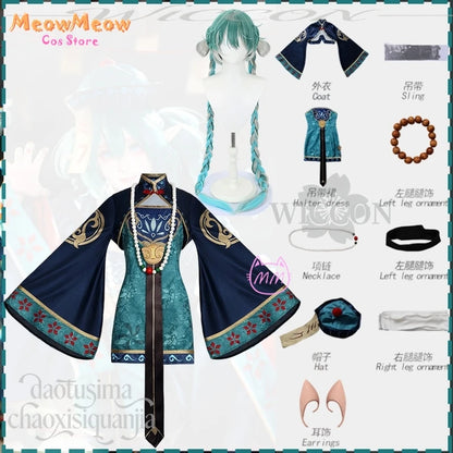 Project Sekai Mikkuu Little Zombie Cosplay Set Polyester - suitwig / XL