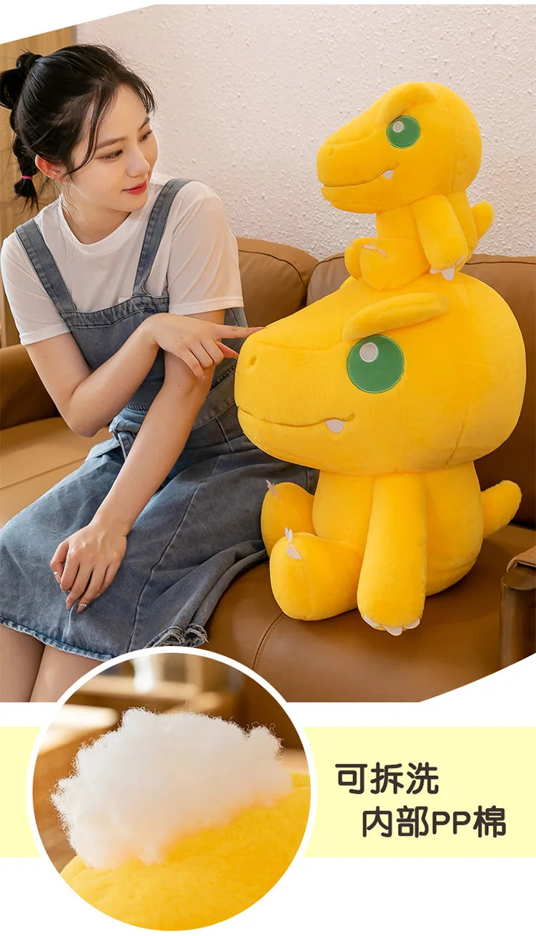 45/55/70cm Big Size Agumon Digimon Adventure Anime Plush Stuffed Doll Kawaii Decoration Plushies Children Pillow Holiday Gift