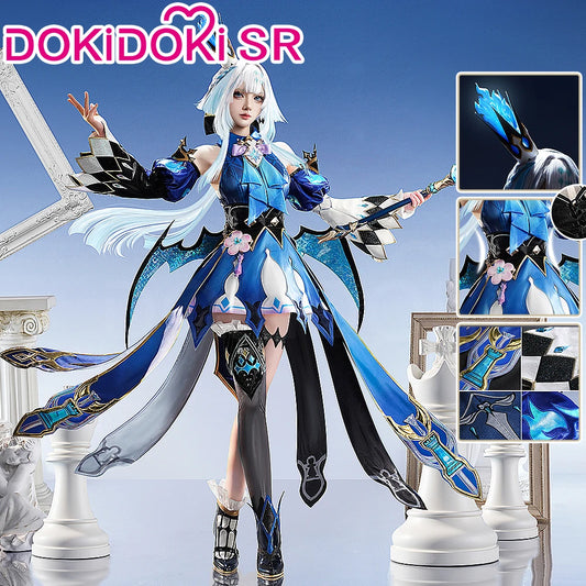 Cerydra Cosplay Costume Game Honkai: Star Rail【S-2XL】DokiDoki-SR HSR Women Halloween Dress Cosplay Cerydra Wings Wig Plus Size