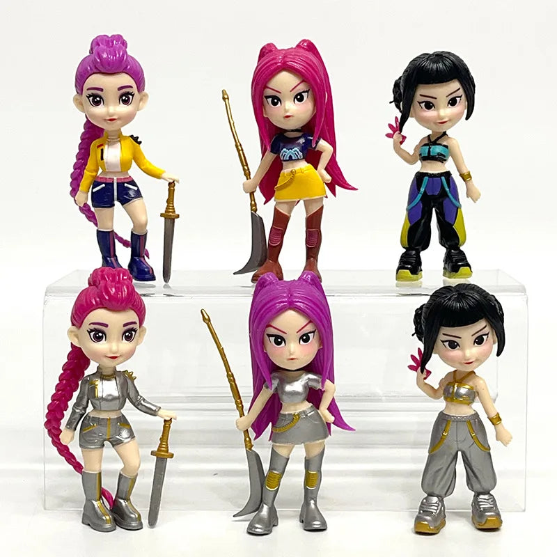 2026 New K-Pop Arrival Trendy Toy Blind Box - Witch Hunter Team 6pcs, Cute Anime Merchandise, PVC Model, Fan Idol Collectible