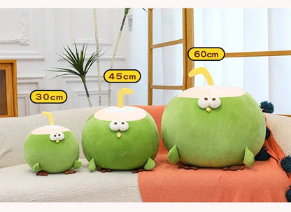 Hot 30-60cm Fun Coconut Chicken Animal Plush Doll Pillow Cute Big Eyes Big Chicken Leg Round Chicken Soft Plush Toy Home Decor