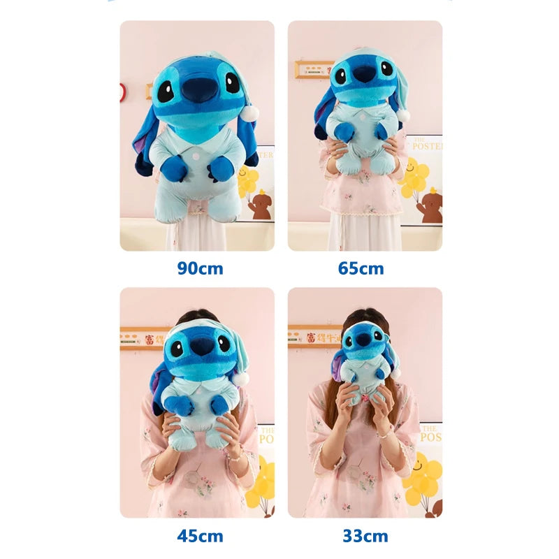 33/90cm Lilo and Stitch Plush Toy Disney Cartoon Anime Stuffed Kawaii Pajamas Pillow Stich Doll Plushie Kids Birthday Xmas Gifts