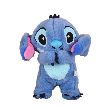 New Lilo&Stitch Plush Doll Breath Child Peluche Kawaii Soothes Toy Anime Baby Music Light Sleep Toys Pink Stitch Kid Gifts