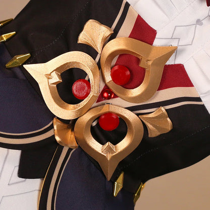 Genshin Impact Sandrone Cosplay Costume Wig Marionette Dress Uniform Headwear Eleven Fatui Harbingers Halloween Party for Women