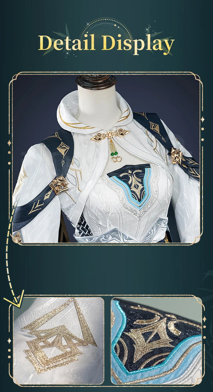 Flowing Clouds Embrace Breeze Heroine Cosplay Costume Game Love and Deepspace DokiDoki-R Women White Dress Lishen Zayne Cosplay