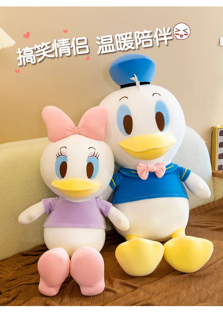 Disney Donald Duck Daisy Giant Plush Dolls Hot Toys Kawaii Soft Pillow Stuffed Animal Couple Dolls Birthday Xmas Gifts for Kids