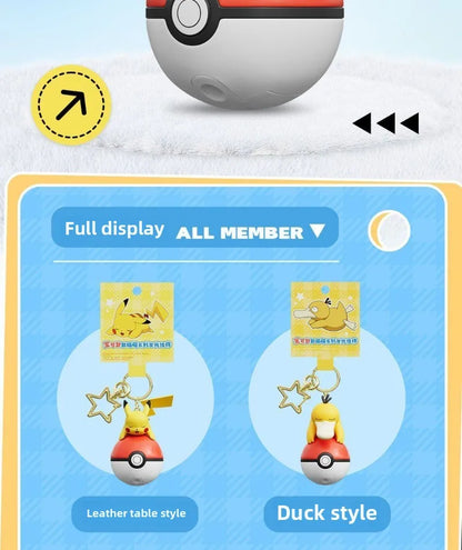 Original Pikachu Keychain with Light 7cm Cartoon Anime Doll Keyring Ornament bag decoration KeyChain Jewelry Pendant for Kids