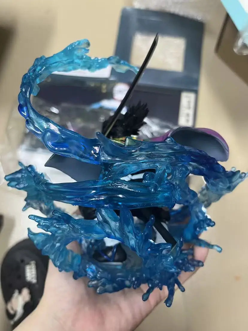 17cm Demon Slayer Anime Tomioka Giyuu Action Figure Water Breathing Statue Figurine Model Collection Room Decora Desk Toys Gift