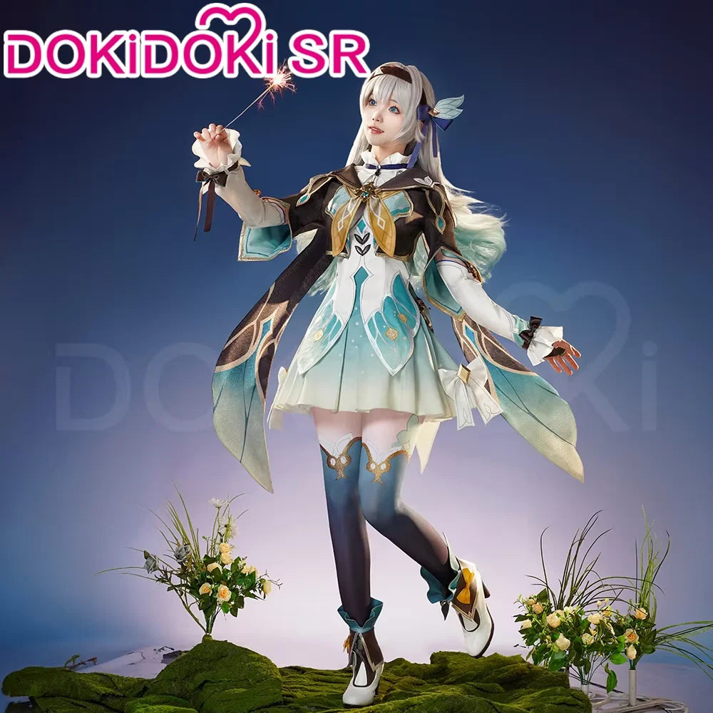 IN STOCK Firefly Cosplay Costume Game Honkai: Star Rail DokiDoki-SR HSR Female Cute Costume Outlet Firefly Cosplay Wig Halloween