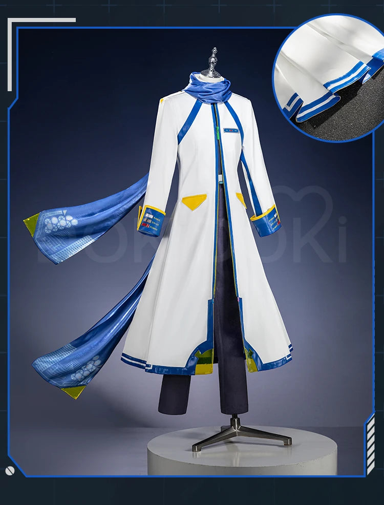 IN STOCK Kaitoo Cosplay Costume Anime Cosplay DokiDoki-SR Men Blue White Uniform Costume Kaitoo Cosplay Halloween Singer Cosplay
