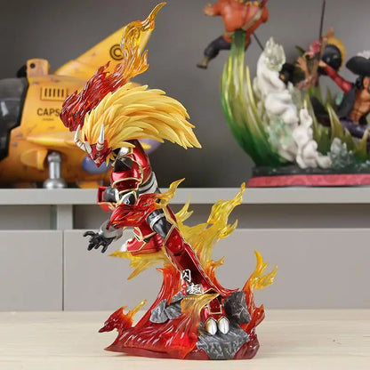 Hot 26cm/10.24in Anime Digimon Adventure Figure Agnimon Action Figures Pvc Statue Desktop Ornamen Collection Model Toys Gifts