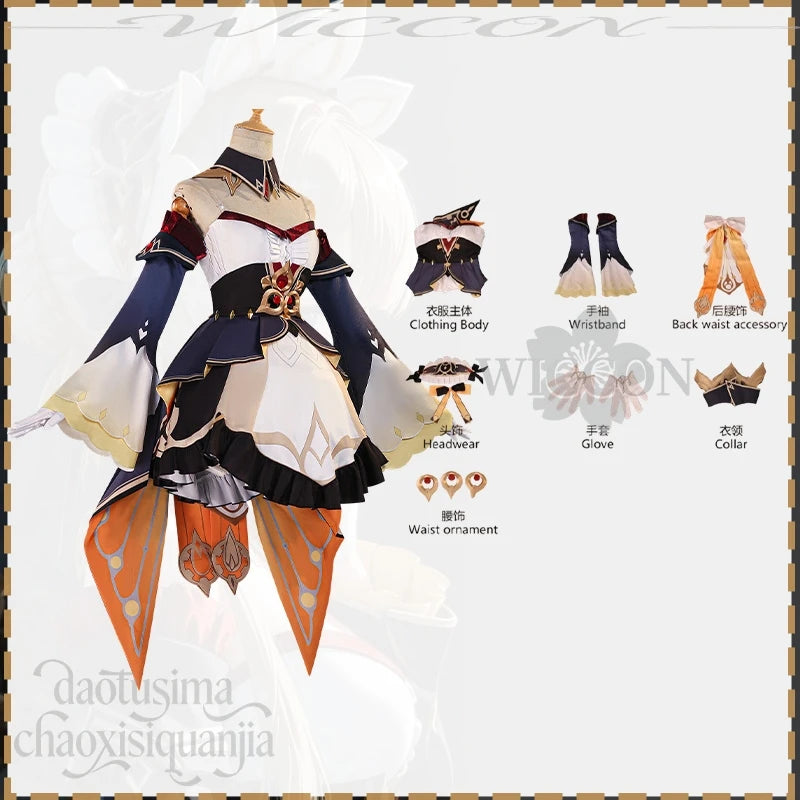 Genshin Impact Marionette Sandrone Cosplay Costume Polyester Set - suit / XS