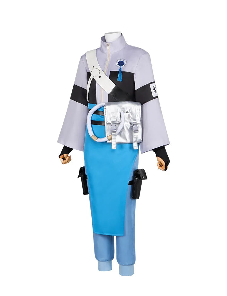 Anime Gachiakuta Zanka Nijiku Cosplay Costume Wig Uniform Earrings Akuta Cleaners Halloween Party for Women Men Role Play Outfit